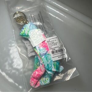 LILLY PULITZER bag charm with logo, Twilly style NWT